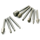 10x HSS Wood Router Bits Files Cutter Milling Engraving Rotary Tool Practi EAO
