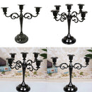 Home Art Alloy 3 Arms Candelabrum Candelabra Candle Holder Stand Black