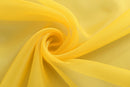 Yellow Sheer Eyelet Telylene Window Treatment Curtain Drape Valance 1x2.1M