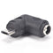2PCS DC 5.5 x 2.1mm Female To Micro USB 5 Pin Male Right Angle Power Adapter  Z