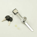 Keyed Display Case Showcase Lock Sliding Glass Cabinet Door Lock + 2 Keys
