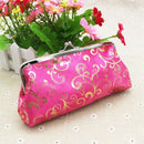 Women's Flower Floral Coin Purse Wallet Money Bag Mini Clutch Bag(Rose Red) S6I1