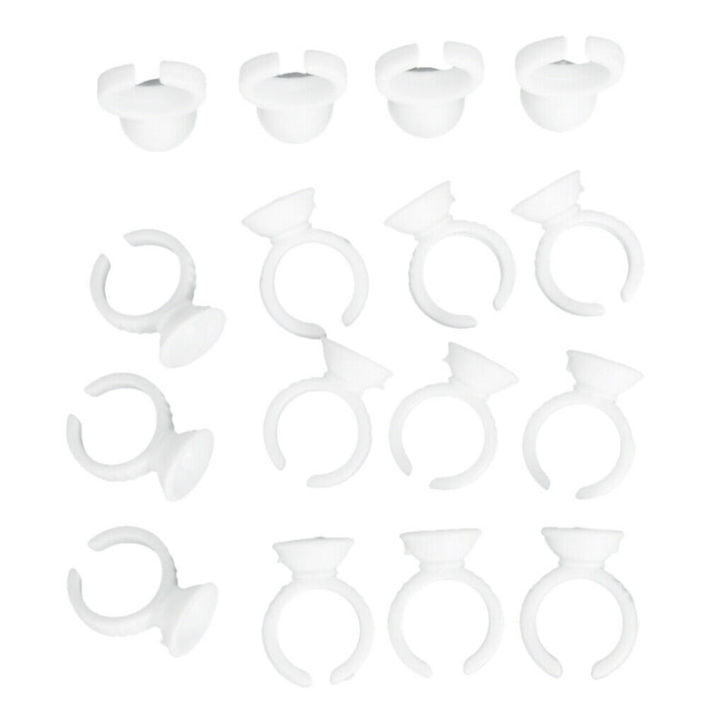 100pcs Disposable Adhesive Tattooing Ink Cups Pigment Holder Ring Small