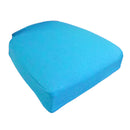 Spandex Stretch Seat Pad Cover with Buckles for Wedding Dining Chair Skyblue