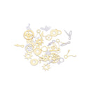1X100pcs Metal Gear Stud Sheet Mixed Steampunk Nail Art Decoration ATA~
