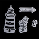 4pcs lighthouse beach Metal Cutting Dies Stencil Scrapbooking Photo Album %o