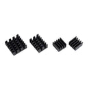 4Pcs Aluminum Alloy Heatsink Cooler Circuit Board Cooling for Raspberry Pi Black
