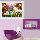 5D DIY Round Drill Diamond Painting Horses Cross Stitch Embroidery Mosaic