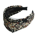 80mm Headband Hair Fabric Flowers Metal Buckle Black Women's Jewelry