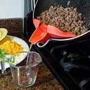 Kitchenware Gadget Silicone Water Washing Rice Soup Funnel Cooking Pourer T U5F0