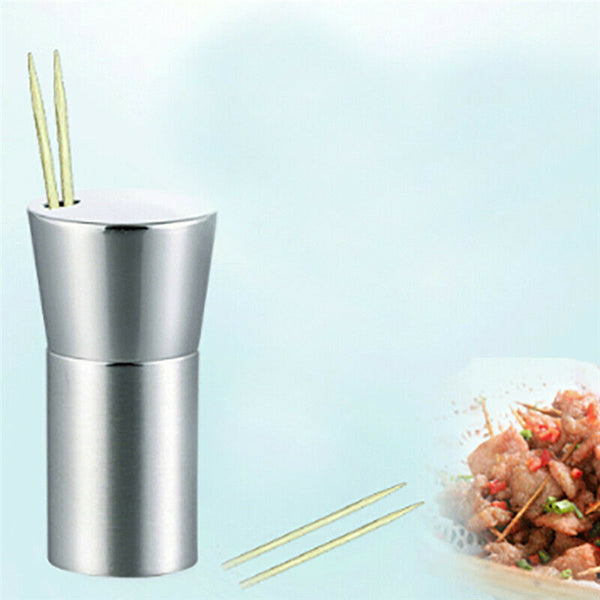 1X(Creative European Style Y-Shaped Stainless Steel Toothpick Box Sleek Hig