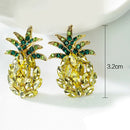 Womens Girls Cute Shiny Pineapple Studs