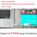 3.5mm Audio Headset Mic Y Splitter Cable Adapter TRRS to 2 TRS For PC Laptop