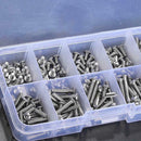 340pcs M3 Stainless Steel Button Head Screws Nuts Bolts Assortment Kits 20 JRS