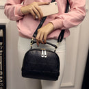 Handbag Chain Shoulder Lady Messenger Bag Candy Color Crossbody(Black)