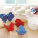 Butterfly-shaped silicone anti-scalding insulation tray Oven random color 2 B3Q2