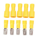 100x Assorted Crimp Spade Terminal Insulated Electrical Wire Connector Yellow %o