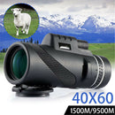 Monocular Telescope 40x60 High Power BAK4 Prism Waterproof w/ Tripod f. Outdoor