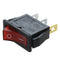 5X(Rocker Switch ON OFF Bright Bipolar 28x10mm 250V 15A 3 Terminals RED D1Y8)
