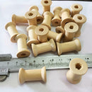 70Pcs Small Wooden Hand Crafts Thread Spool Bobbins Sewing Craft Bird Toys Parts