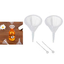 2 Piece Mini Funnel Plastic Metal Small Funnels for Cremation Jewelry Fill Kit