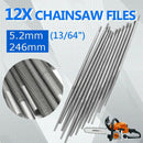 12pcs 13/64" 5.2mm Round Chainsaw Saw Chain Files Filing Sharpener for Woodwork