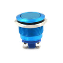 1PC 19mm waterproof blue momentary metal push button switch flat top!QFSHWC3C