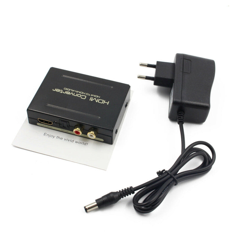 1080P HDMI to HDMI Audio Splitter Converter Optical SPDIF+RCA L/R Extractor