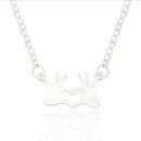Korean Korean Girl Necklace Heart Shaped Palm Necklace Small Fresh Lady Nec