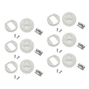 6Pcs 2" Nylon Round Flush Pull Hatch Latch Slam Latch for RV Marine Boat White
