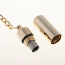 Golden Stainless Steel Cigar Punch Metal Cutter Bullet Style with Key Chain