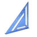 12 inch Metric Aluminum Alloy Triangular Measuring Ruler Angle Protractor