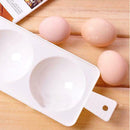 1pc 2 Slot Portable Plastic Egg Poacher Microwave Oven Breakfast Accessory