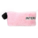 Cute Soft Plush Pencil Bag Stationery Cosmetic Pouch Student Supply (Pink) A