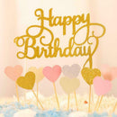Kid Happy Birthday Cake Plugin Glitter Calligraphy Home Cake Bling Decor D6P0