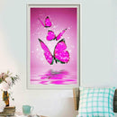 5D DIY Diamond Painting Red Butterfly Embroidery Cross Stitch Mosaic Decor