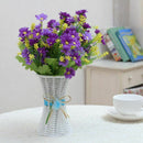 Artificial Plastic Rattan Flower Vase Roses Floral Storage Round Basket Hom U3M6
