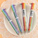 1Pc Novelty 6 Color Ballpoint Pen Ballpen For Kids Child Student Office LJ
