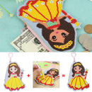 DIY Special Shaped Diamond Painting Wallet Girl Coin Purse Pendants Gifts