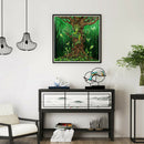 DIY Full Round Diamond Painting Tree Fairy Wall Picture Craft (X127 Green)