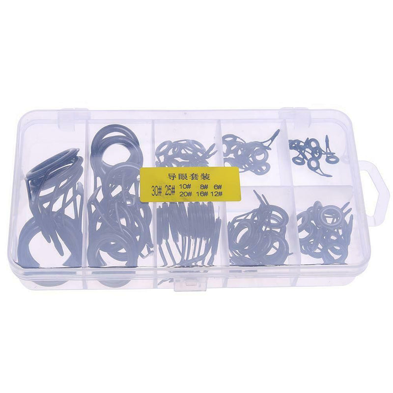 75pcs Fishing Rod Guides Stainless Steel Eye Rings Kit Fishing Tackle