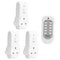 3pcs UK Plug Power Outlet Light Switch Socket+1pc Wireless Remote Control