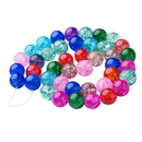 42 Crackle Glass Beads Round