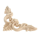 4pcs 8*8cm Wood Carved Corner Onlay Furniture Home Decorations Unpainted