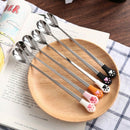 1 Pcs Stainless Steel Cute Claw Coffee Spoons Fruit Fork Dessert Spoon Cand T3I6
