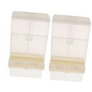 2 Pcs Integrated Automatic Bird Feeder Seed Drinking Water Easy Cleaning, White