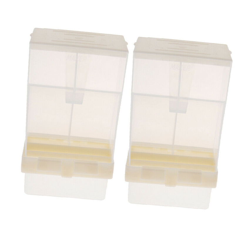 2 Pcs Integrated Automatic Bird Feeder Seed Drinking Water Easy Cleaning, White