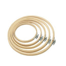 5Pcs 13-26Cm Frame Hoop Circle Embroidery Round Machine Bamboo For Cross St X3I1