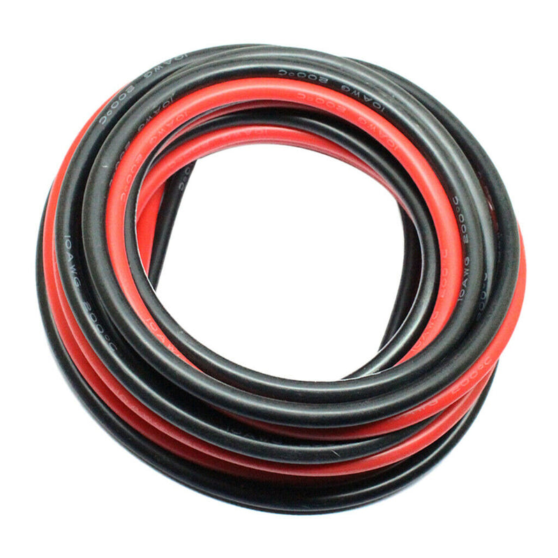 2 Roll 10AWG Super Flexible High Temperature Resistant Silicone Wire Cable