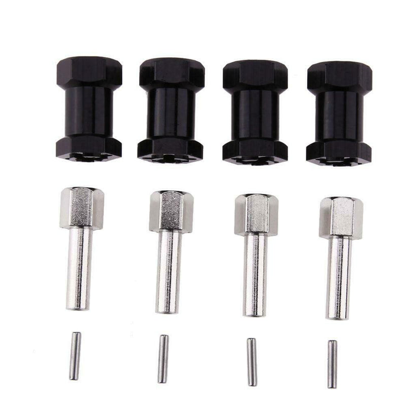 Wheel Hex Hub 12mm To 20mm Extension Adaptorx4 Longer Combiner Coupler